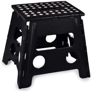 Folding Step Stool, 13 Inch - Anti-Skid Step Stool for Kids or Adults (Black)
